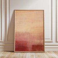 Red & Terracotta Abstract Art Print | Modern Large Minimalist Wall Soft Neutral Gradient Poster Warm Earthy Tones Scandi von EuphoriaTheresa