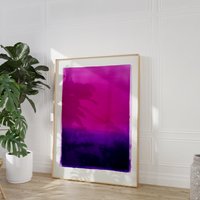 Vibrant Purple Gradient Abstract Art Print | Ethereal Color Therapy Poster Serene Calming Magenta & Violet Minimalist von EuphoriaTheresa