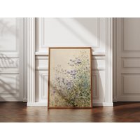Vintage Wildflower Print | Botanical Cottagecore Decor Neutral Floral Farmhouse Meadow Poster Soft Rustic Cottage Wall Art von EuphoriaTheresa