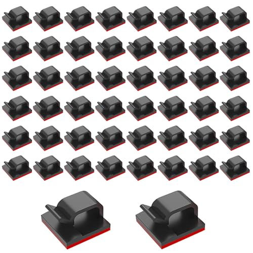 Eupneicu Kabelhalter, Kabelhalter Selbstklebend, Kabelclips Schreibtisch, Kabelclips Schreibtisch Für Kabelbefestigung [Schwarz] von Eupneicu