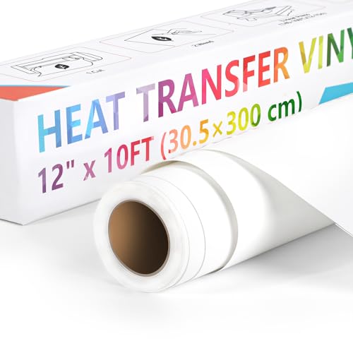 Euqvunn plotterfolie iron on folie flockfolie Plotter Textil, white, One Size von Euqvunn
