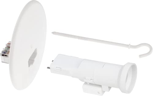 EUR'OHM Couvercle de finition DCL pour boîtes point de centre - Ø120mm Kit couvercle DCL + Piton 120mm + Douille DCL E27 - Câble gaine et connectique von Eur ohm