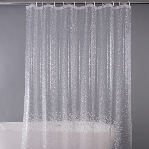 EurCross Clear Dusch Vorhang mit Magneten Bottom Antischimmel Duschvorhänge mit Ringen Antibacterial 120x200 Badvorhang von EurCross