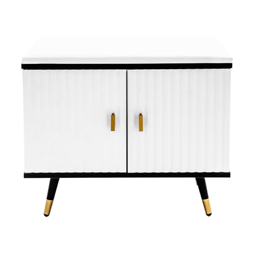 EurHomePlus Hocker Für Die Eingangshalle Aus MDF Schwarz Gold 60x30x50cm Leichter Luxus Schuhbank Mit Aufbewahrung Für Flur Wohnzimmer von EurHomePlus