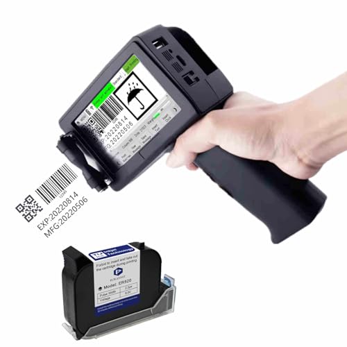 Eurannit Thermo-Tintenstrahldrucker, 12,7 mm, WLAN-Verbindung, kabelloser App-Steuerungsdatumcoder, mit 42 ml schnell trocknenden Tintenpatronen für Text-QR-Barcode, Chargennummer, Logo, Ablaufdatum Eurannit Thermo-Tintenstrahldrucker, 12,7 mm, WLAN-Verbindung, kabelloser App-Steuerungsdatumcoder, mit 42 ml schnell trocknenden Tintenpatronen für Text-QR-Barcode, Chargennummer, Logo, Ablaufdatum von Eurannit