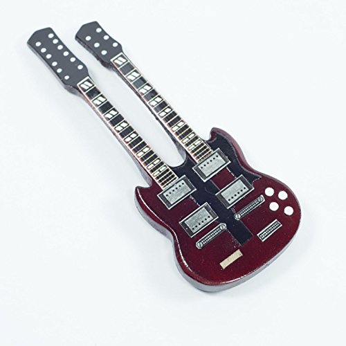 Kühlschrankmagnet aus Holz in Form Einer Gitarre - Led Zeppelin - Jimi Page - Doubl von Eurasia1