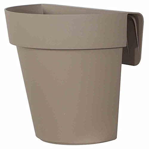 Euro 3 Plast Up Vase mit Reserve, 25 cm, Taupe, Polypropylen von Euro3plast
