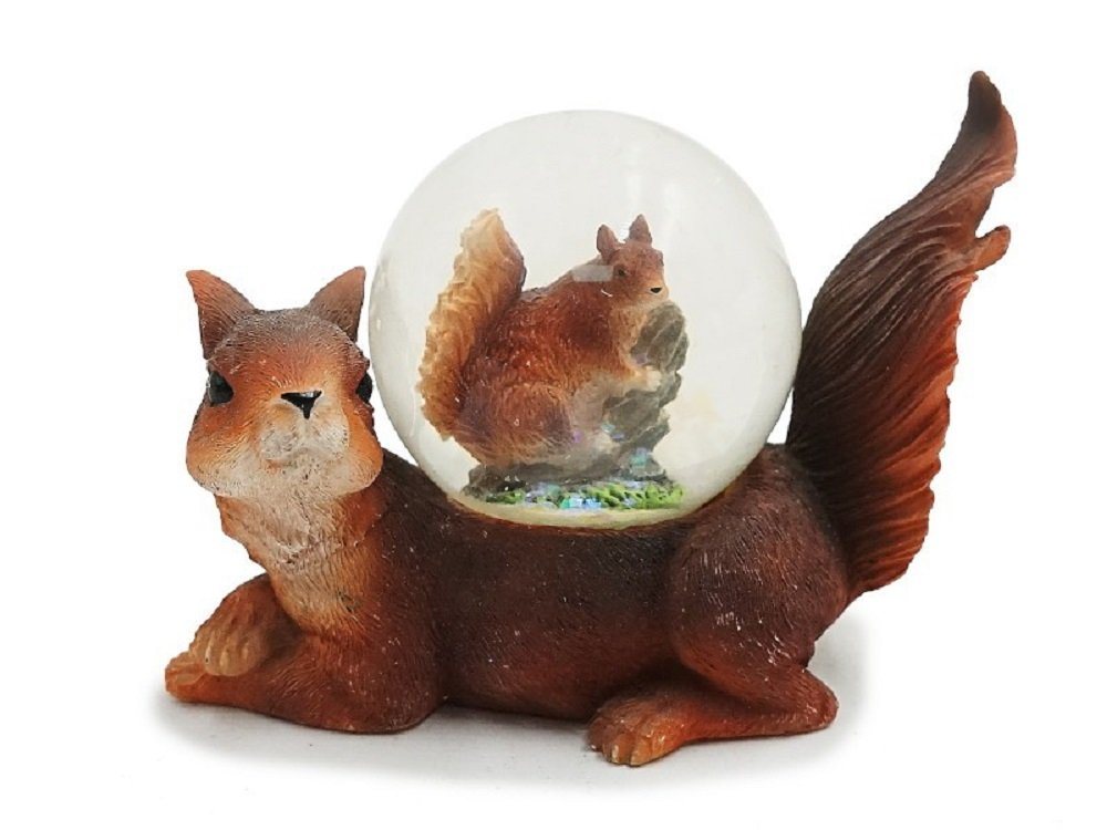 Euro Souvenirs Dekofigur Figuren aus Polyresin Tier mit tierchen in der Glitzerkugel (1 St), Dekokugel Souvenir - Figuren Dekorationsartikel - Geschenkartikel von Euro Souvenirs