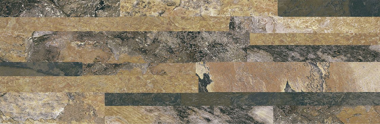 Bodenfliese Feinsteinzeug EOS Magma 17 x 52 cm beige-braun von Euro Stone