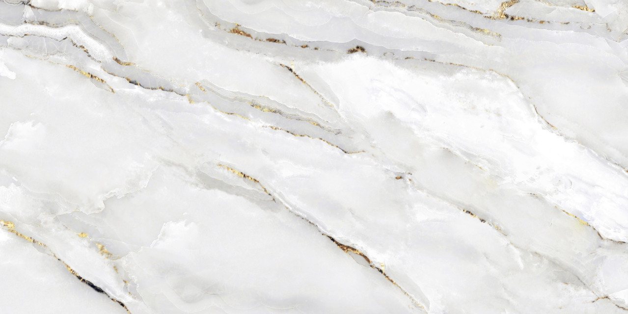 Euro Stone Wandfliese Bodenfliese Feinsteinzeug Alabaster Cleo Light 60, Feinsteinzeug, Gold Grau Weiß von Euro Stone