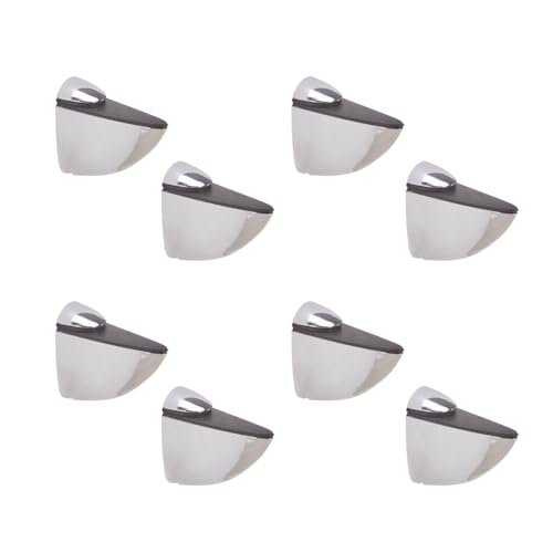 Euro Tische 8x Regal-Halter Glasbodenträger verchromt - Stabile Regalhalterung für Glas- und Holzböden - inkl. Montagematerial - Wandkonsole aus Metall - Regalträger in verschiedenen Größen (L) von Euro Tische