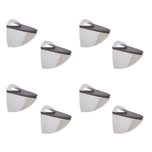 Euro Tische 8x Regal-Halter Glasbodenträger verchromt - Stabile Regalhalterung für Glas- und Holzböden - inkl. Montagematerial - Wandkonsole aus Metall - Regalträger in verschiedenen Größen (M) von Euro Tische