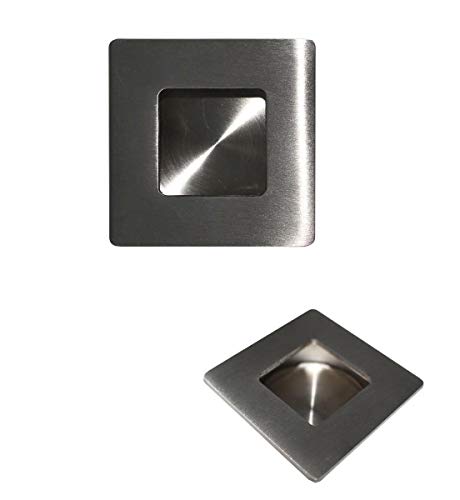 Euro Tische 1x Muldengriff Edelstahl - Möbelgriffe passend für Schubladen & Türen - vielseitig einsetzbare Griffmulden (5 x 5 x 1 cm) von Euro Tische