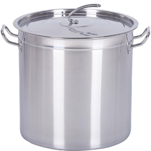 Euro Tische Gastronomie Kochtopf groß Suppentopf - Ø 40 x 40 cm Edelstahl Kochtöpfe 50l - ideal geeignet für ALLE Herdarten & große Küchen - Gastro Kochtopf set Topfset edelstahl Topf groß von Euro Tische