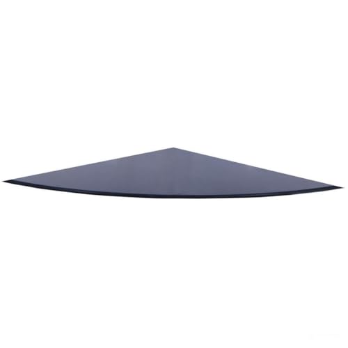 Euro Tische Glasplatte 75x75 cm in Schwarz Viertelkreis - 6mm ESG Sicherheitsglas - in Klar oder Schwarz - Facettenschliff für stilvolle Raumgestaltung - Wandregal eckregal Badregal Küchenregal Ablage von Euro Tische