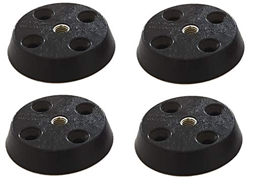 Montageplatten schräg/gerade ideal für Tischbeine & Möbelfüße - perfekt geeignet für Esstisch, Couchtisch, Schreibtisch & mehr (4X Schwarz, gerade) von Euro Tische