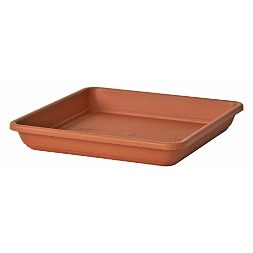 Euro3plast Krea Untersetzer in eckig Farbe: Terrakotta Größen: 22x22 cm, 26x26 cm, 29x29 cm, 32x32 cm, 36x36 cm (26x26 cm) von Euro3plast