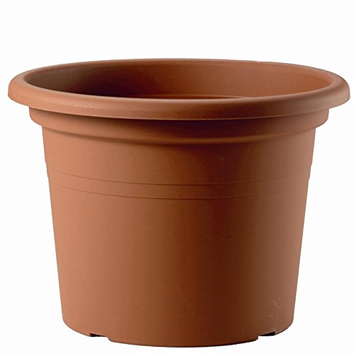 Euro3Plast 1113.01 Pflanzkübel "Vaso Cilindro" Durchmesser 40 cm aus umweltfreundlichem Polypropylen terra von Euro3plast