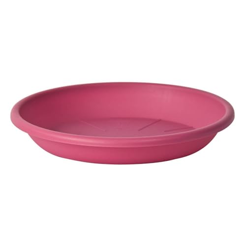 Euro3Plast 148344 Medea Kunststoff Blumentopf Untersetzer 40 cm Ø in rund Farbe: Pink Innen- und Außenbereich von Euro3plast