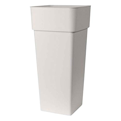 Euro3Plast 3014 03 Vase für Blumen und Pflanzen, Weiß, 38 x 38 x 80 cm von Euro3plast
