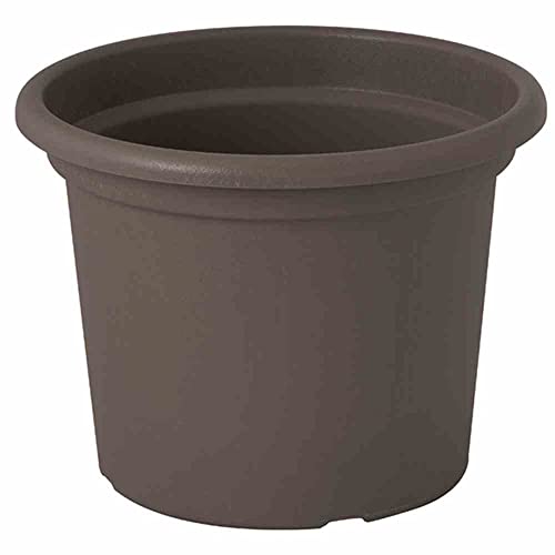 Euro3Plast 3138.G9 Guya Blumentopf aus recyceltem Kunstoff 40 cm rund Farbe: Taupe (Grau-Braun) von Euro3plast