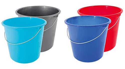 Eimer Haushaltseimer Putzeimer Kunststoff Lebensmittelecht 4 Stück Größenauswahl, Größe:10 Liter Eimer Haushaltseimer Putzeimer Kunststoff Lebensmittelecht 4 Stück Größenauswahl, Größe:10 Liter von EuroDiscount