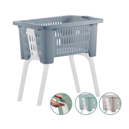 Wäschekorb mit Beinen Wäschesammler mit ausklappbaren Standfüßen 35 Liter 60 x 39 x 28/57 cm 1 Stück, Farbe:Taupe Wäschekorb mit Beinen Wäschesammler mit ausklappbaren Standfüßen 35 Liter 60 x 39 x 28/57 cm 1 Stück, Farbe:Taupe von EuroDiscount