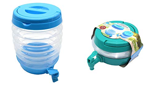 Getränkespender Wasserspender Wasserkanister faltbar mit Tragegriff und Zapfhahn 3,5 Liter 2 Stück von EuroDiscount