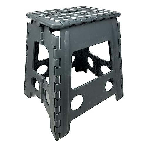 Hocker Fußbank Abstellhilfe Klapphocker faltbar Grau Tritthöhe 39 cm bis 90 Kg von EuroDiscount