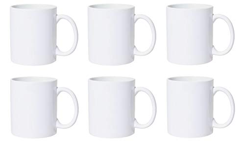 PDTXCLS HlpiAMok TOMENGBEIAABBCC Kaffeebecher Kaffeetassen Espressotassen Porzellan Weiß 6 Stück Set Modellauswahl, Modell:300 ml gerade Form von EuroDiscount