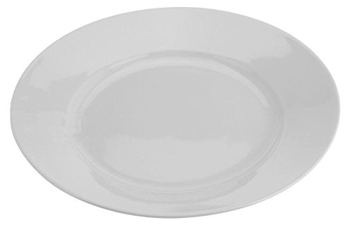 Teller Speiseteller Suppenteller Dessertteller Porzellan Weiß 6 Stück Modellauswahl, Modell:19 cm Ø Teller flach von EuroDiscount