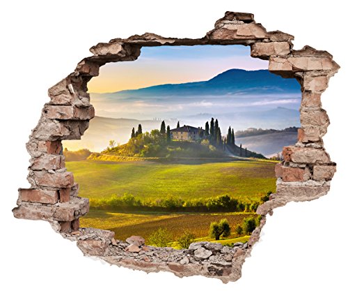 Eurographics Loch in der Wand – Toskana Sonne 50 x 70, Mehrfarbig, Plastik, Hole in The Wall Sticker - Tuscany Sun 50x70, Multicolour, 50 x 0.4 x 70 cm von EuroGraphics