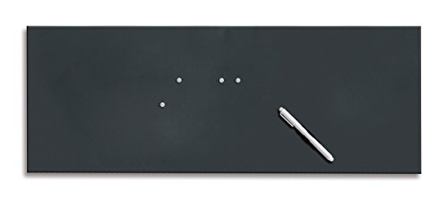Eurographics MB-BLACK3080 Magnet- und Schreibtafel aus Glas (inklusiv Stift + Magnete) Memo Board Black, 30 x 80 cm von EuroGraphics