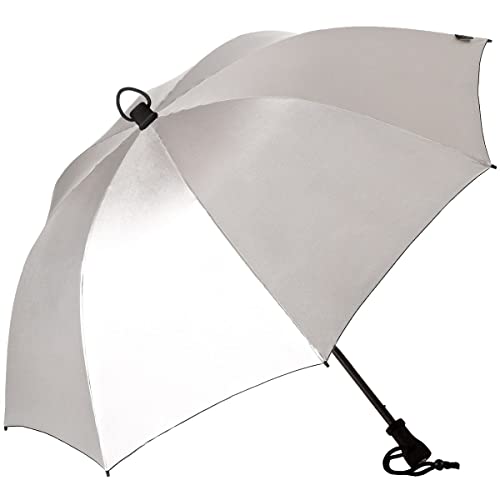 EuroSCHIRM Birdiepal Outdoor Großer Regenschirm, silberfarben, rund, Polyamid, Glasfaserstruktur von EuroSCHIRM