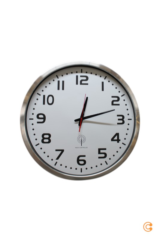 Euro Time 56863 Funk Wanduhr Jumbo Funkuhr Uhr Küchenuhr Analog Siehe Text/Foto B-Ware von EuroTime