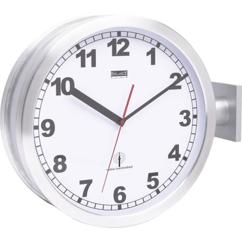 Eurotime 91764 47 Funk Wanduhr Funkuhr Küchenuhr Uhr Wanduhr ø 40 Cm Aluminium B-Ware von EuroTime