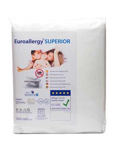 Euroallergy Superior | Encasing - Matratzenbezug gegen Milben | zertifiziertem Evolon ®100-Gewebe | Anti-Allergie Schutz | Verschiedene Größen erhältlich (160 x 200 x 30 cm.) von Euroallergy