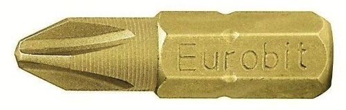 Eurobit Schrauberbits mit Titan-Nitro 5 Stück, PH 3 x 25, ART. 2702 von Eurobit