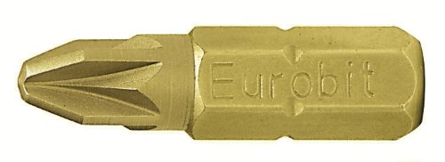 Eurobit Schrauberbits mit Titan-Nitro 5 Stück, PZ 2 x 25, ART. 2722 von Eurobit