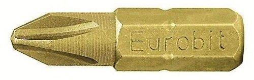 Eurobit 2702 Einsätze für Bohrschrauber, Gelb, PH 1 x 25, 5 Stück von Eurobit