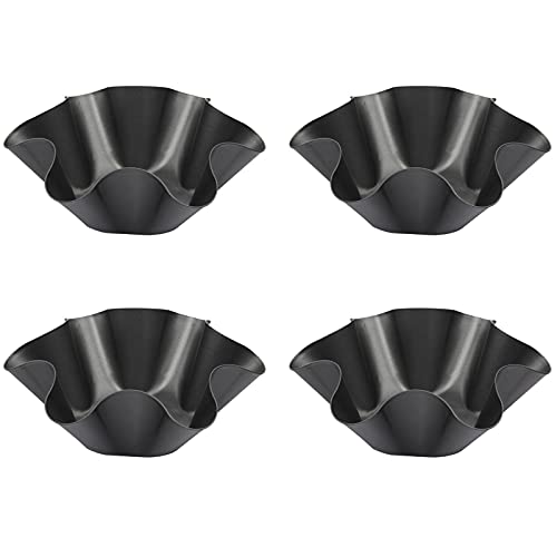 Eurobuy Tortilla Pan Set Nicht-Stick Carbon Stahl Taco Salat Schüssel Pfannen Einfach zu für Restaurant Koch 4Pcs von Eurobuy