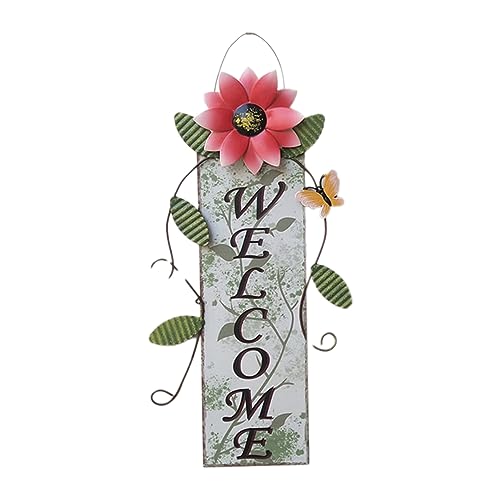 Eurobuy Wandhalterung Blume Willkommen Türschild Haustür Willkommensschild Indoor Outdoor Wandkunst Hängende Blume Tür Dekoration1 Indoor Outdoor Wandkunst Hängende Blume Haustür Willkommensschild von Eurobuy