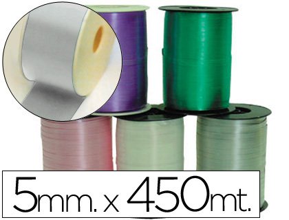 Fantasie-Band, 450 m x 5 mm, silberfarben von Eurocinsa