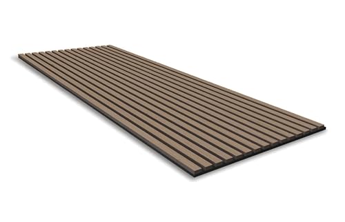 0.965m² Solide 3d Lamellen, 3d Paneele, Holz Wandpaneele Deckenpaneele, Dekoren, 2,2 cm stärke schalldämmung, PET Filz (10013 Walnut) von Eurodeco