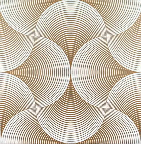 Paneele aus Polystyrol XPS, Deckenpaneele, 3D Wandpaneele, Styropor Dekoren, Decken Retro Vintage Wandverkleidung, 3mm dick - 50x50cm (20m²-80 Stück, Schells Gold) von Eurodeco