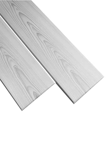 20qm / 120 Stück Deckenplatten Deckenpaneele Holz Deckenverkleidung Holzoptik Holzimitat POLYSTYROL MATERIAL Silber von Eurodeco
