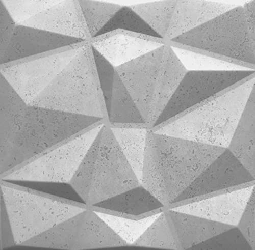 Eurodeco 3D Wandpaneele Dekoren Wandverkleidung Deckenpaneele Platten Paneele Wanddeko Wandtattoos POLYSTYROL MATERIAL STYROPOR ARTIG 3D /2m²-8PCS Diamant Betonlook 41 3mm stärke von Eurodeco