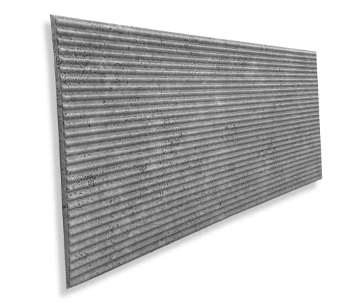 3D Paneele Lamellen Nachbildung Betonlook Wandpaneele Deckenpaneele Wanddekoration Betonimitation - Styropor Artig 3mm - Polystyrol XPS (Strips 43 x 32 Stück) von Eurodeco