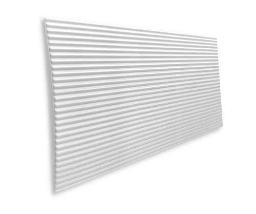 3D Paneele Lamellen Nachbildung Wandpaneele Deckenpaneele Wanddekoration - Styropor Artig 3mm stärke - Polystyrol XPS (White) von Eurodeco