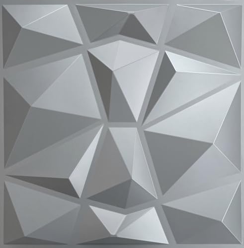 3D Paneele PVC Kunststoffpaneele Wandpaneele Gaming Zimmer Wand Decke 3D Optik Diamant Grey PVC 3D Platten von Eurodeco